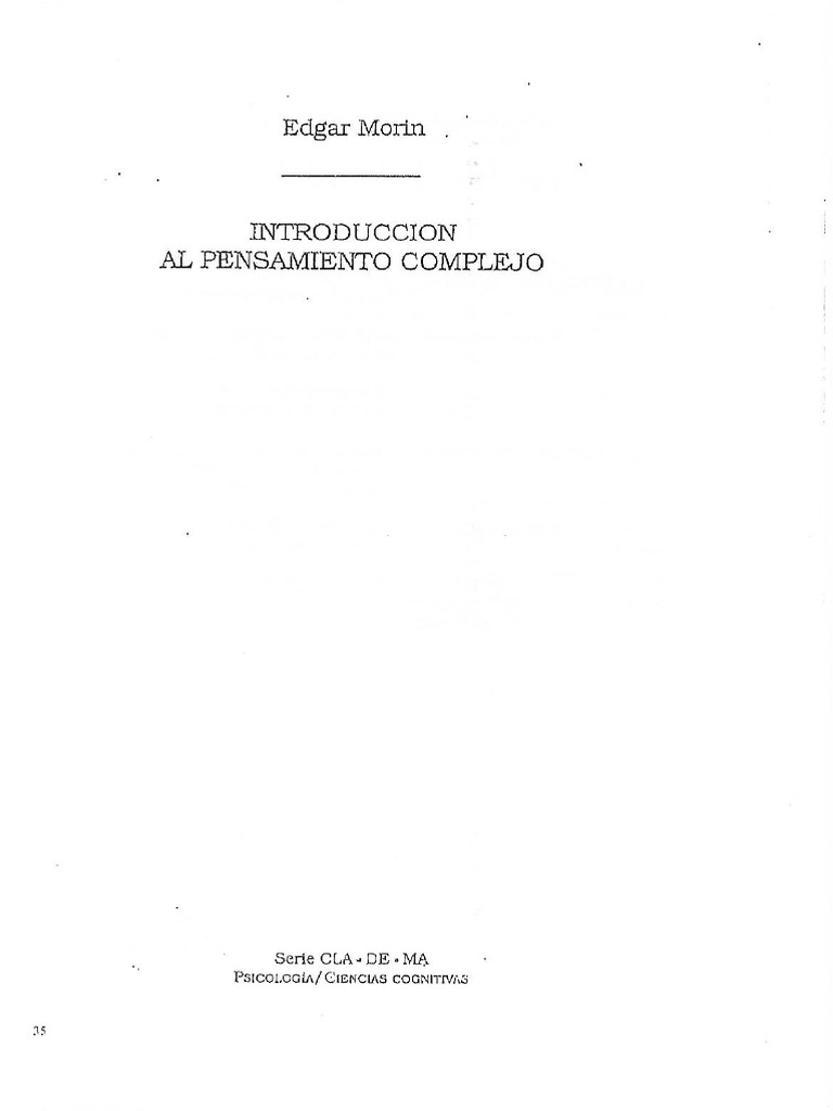 EL PARADIGMA DE COMPLEJIDAD - Morin | PDF