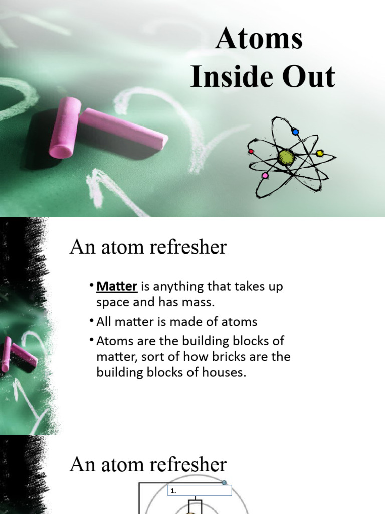 Atoms Inside OUt PDF Atoms Electron