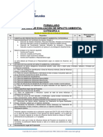 Formulario Estudio de Evaluacion de Impacto Ambiental para Proyectos Obras Industrias o Actividades Categoria A