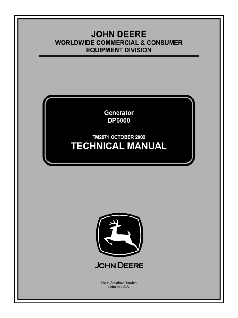 DP6000 Generator Technical Manual | PDF | Home & Garden | Technology & Engineering