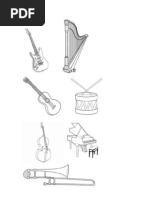 Instrumentos Musicais - Para Pintar