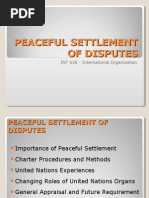 Peaceful Settlement of Disputes