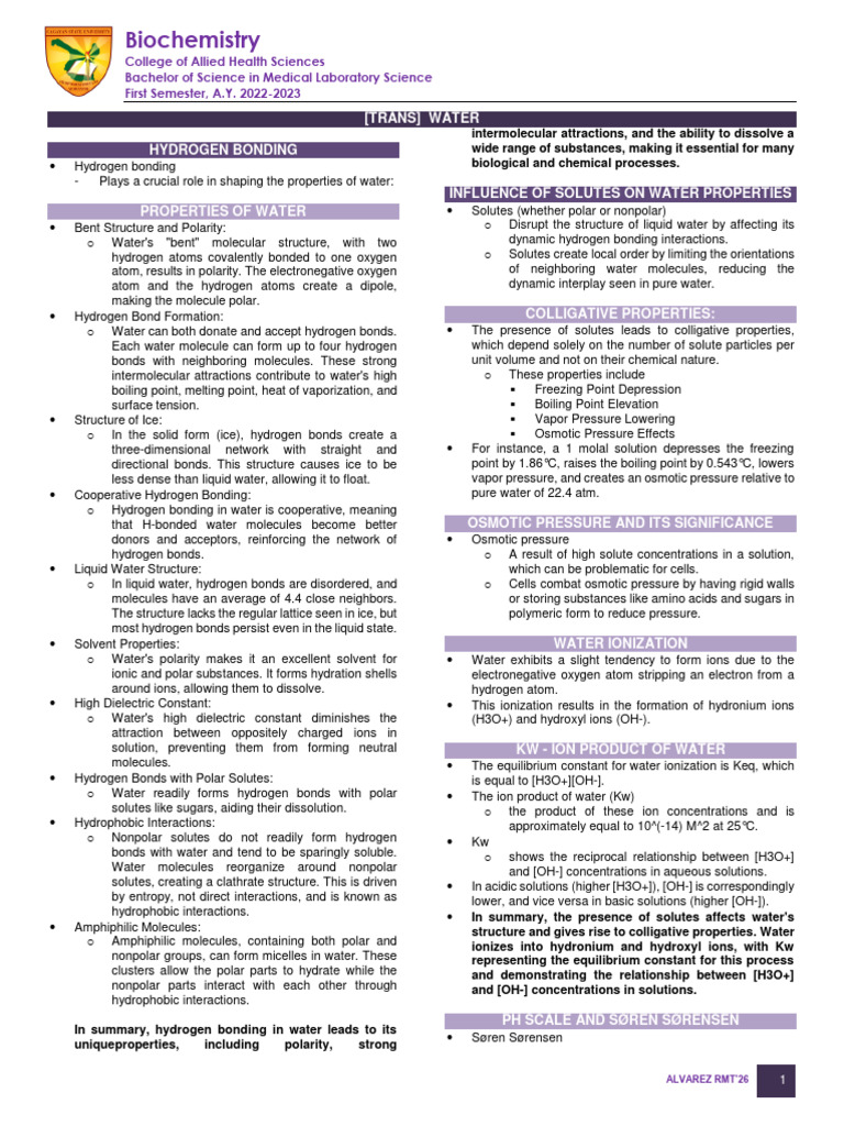 Biochem Unit 3 | PDF
