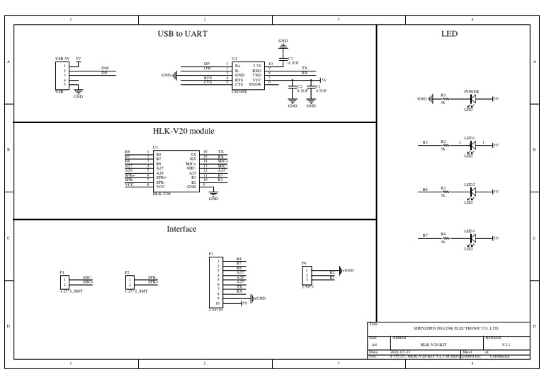 Schéma HLK-V20 Kit V2.1 | PDF