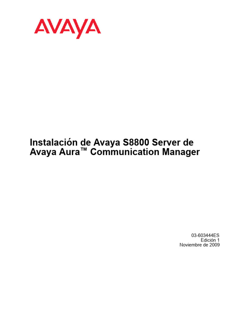 Avaya S8800 | PDF | Informática | Tecnología