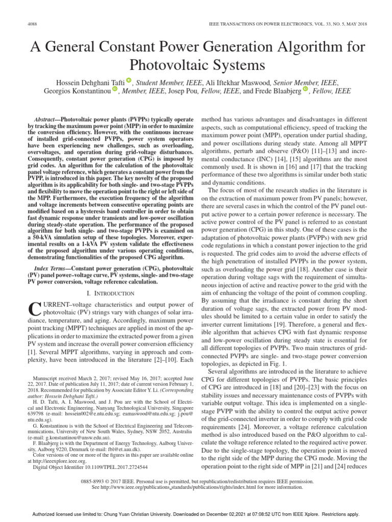 9-A General Constant Power Generation Algorithm For Photovoltaic ...