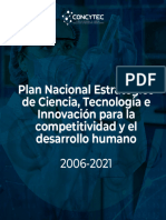 Plan Nacional Estratgico de Ciencia Tecnologa e Innovacin para La Competitividad y El Desarrollo Humano 2006 2021 PDF