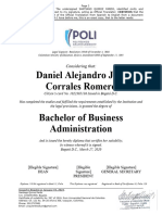 Translated Diploma Politecnico Grancolombiano DANIEL ALEJANDRO CORRALES