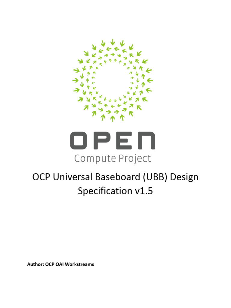 OCP Universal Baseboard Design Spec | PDF | Power Supply | Computer ...
