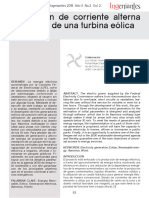 Generación de Corriente Alterna Por Medio de Una Turbina Eólica