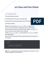 Pure Virtual Function and Abstract Class