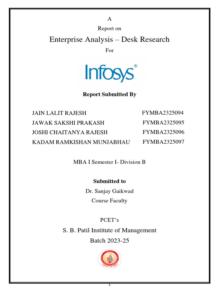 Report on Infosys pvt Ltd PDF Cloud Computing Of Things