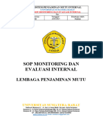 Sop Monitoring Dan Evaluasi Internal