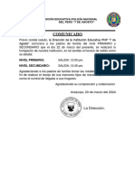 Comunicado Fumigación