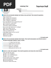 Course 13 Listening Test 2