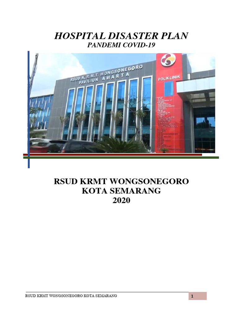 Hospital Disaster Plan 2020 Pdf