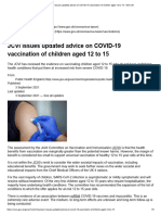 JCVI Issues Updated Advice On COVID-19 Vaccination of Children Aged 12 To 15 - GOV - UK