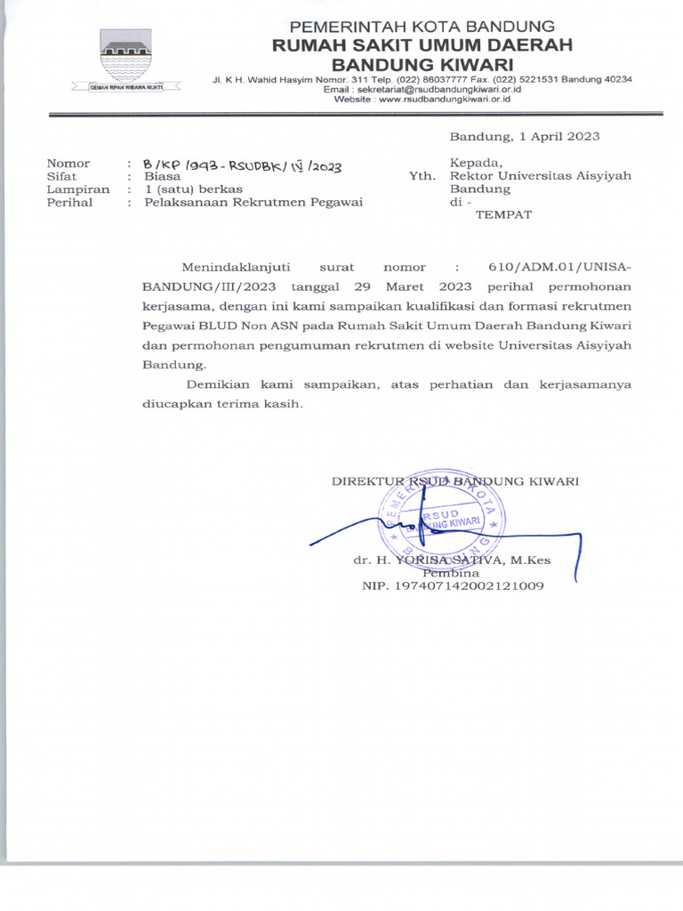 Proses rekrutmen di kantor pemerintah