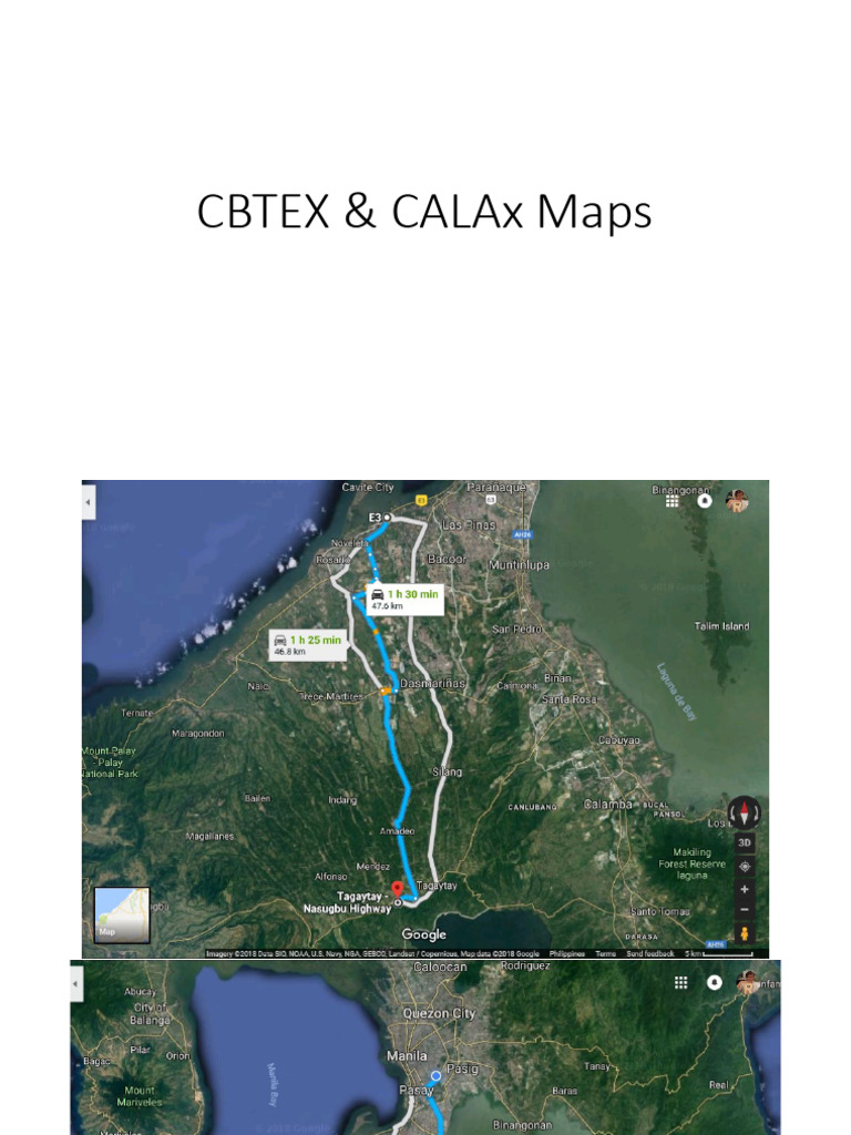 Tagaytay CBTEX Map | PDF | Travel