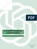 57 Chatgpt Prompts For Content Creators: Enhance Your Content Creation Process and Save Time