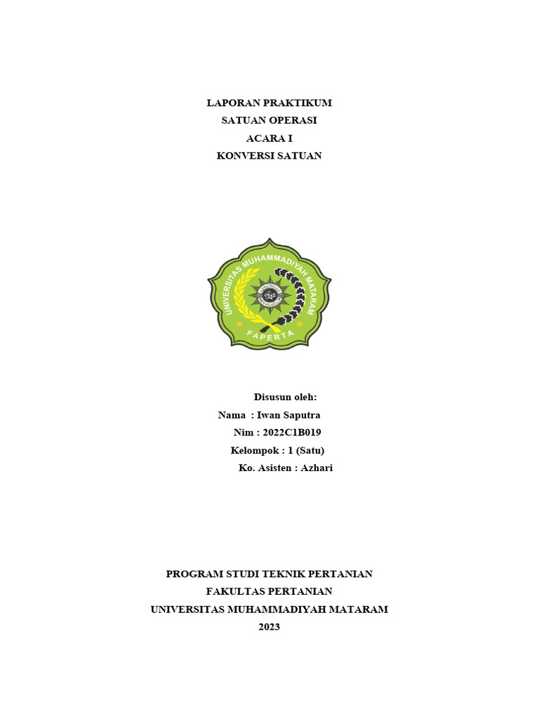 Laprak Satop Iwan Saputra | PDF
