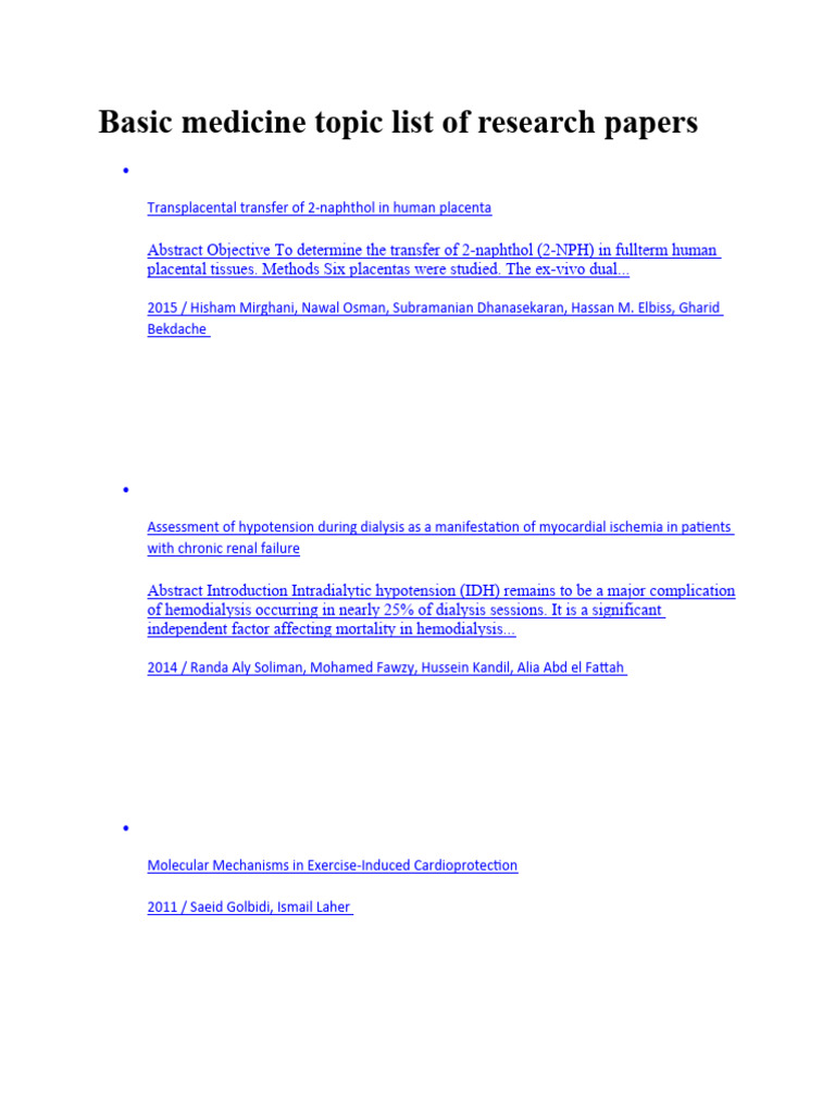Basic Medicine Topic | PDF | Medical Specialties | Clinical Medicine