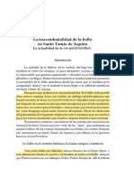 La Trascendentalidad de Lo Bello en Tomás de Aquino - Silvia Julia Campana