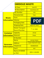 HAZARDOUS WASTE Labels 1