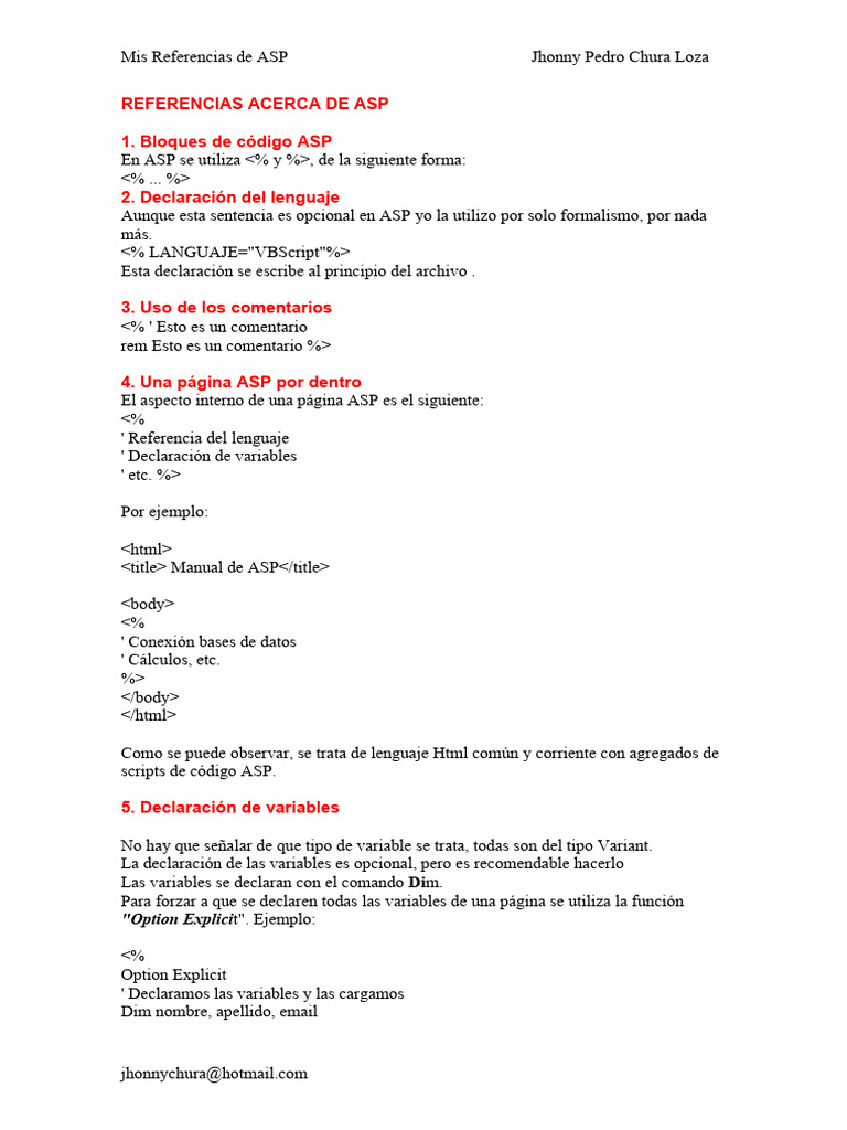 Manual de ASP | PDF | Active X Data Objects | SQL