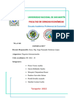 Grupo #1 - Plan de Exportación - Región San Martín