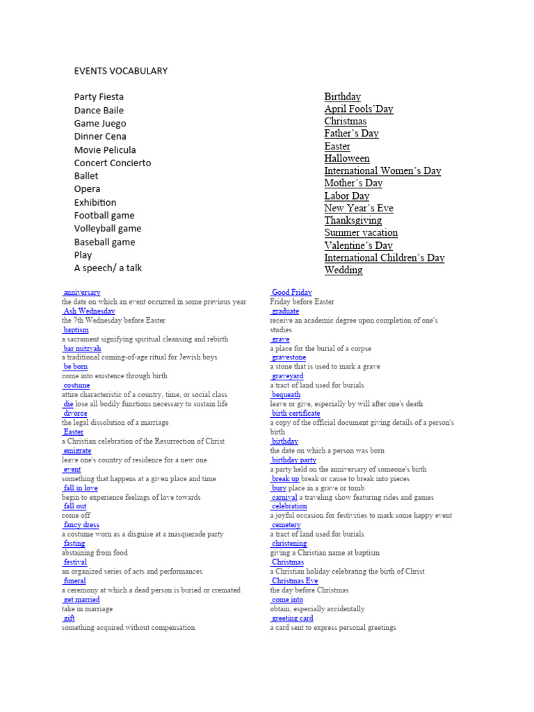 Unit 5 - Events and Times | PDF | Lent | Observances
