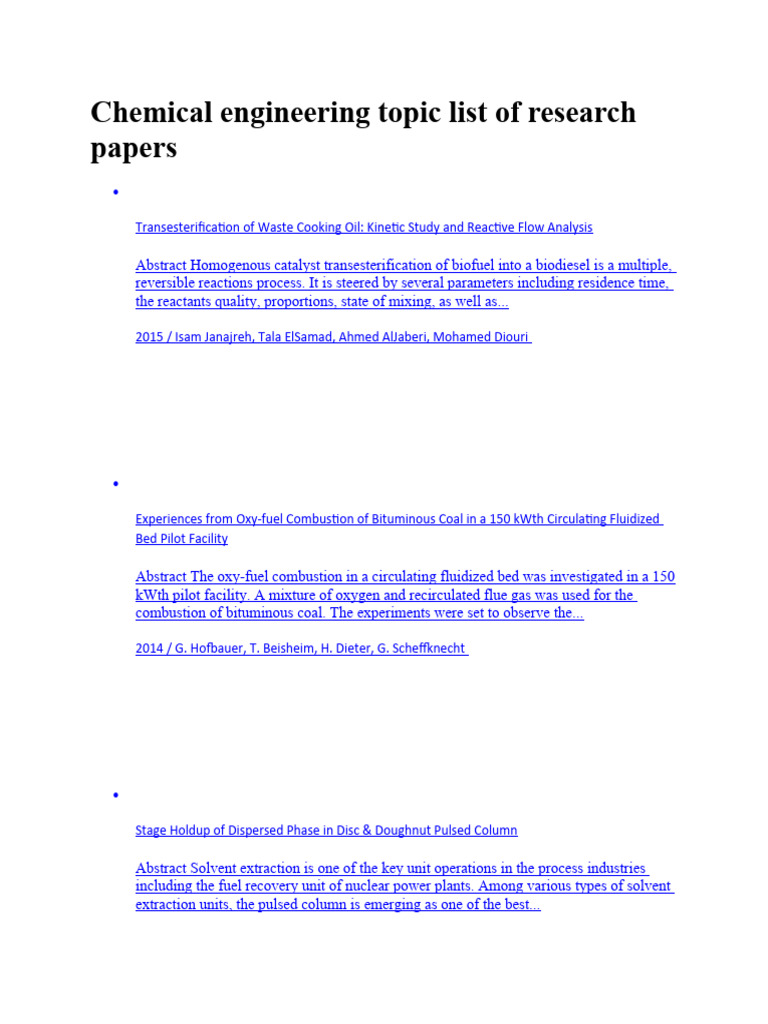 Chemical Engineering Pdf Combustion Biofuel