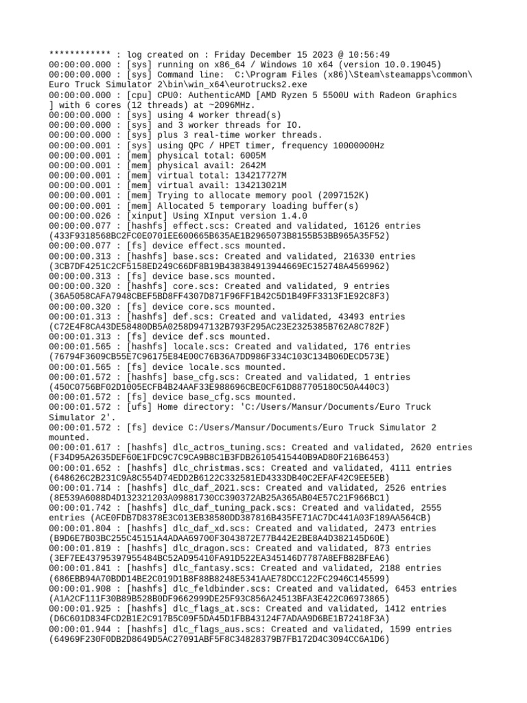Game Log | PDF | Computing | X86 Architecture