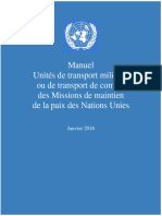 United Nations Peacekeeping Missions Military Transport Unit Manual French