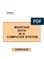 XX10 - Maintain Data in Computer System
