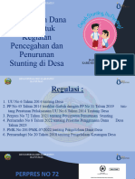 Penggunaan Dana Desa Untuk Kegiatan Pencegahan Dan Penurunan Stunting Di Desa