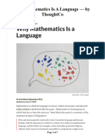 Why Is Mathematics Is A Language - Thoughtco (A Photocopied and Scanned Document)