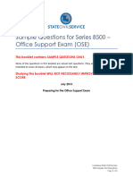 Sample Questions For Series 8500 - Office Support Exam (OSE)