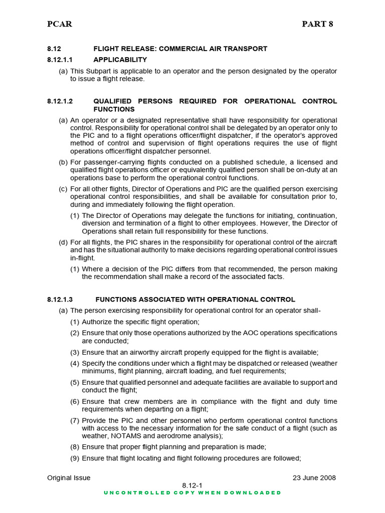 Part 8.12 | PDF | Instrument Flight Rules | Aircraft