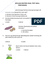 CONTOH KUMPULAN MATERI SOAL PERTANIAN (Tanpa Jawaban)