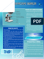 Microscope Basics Biology Classroom Poster in Pink Blue Line Style