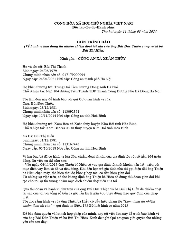 Don trinh bao toi pham lam dung tin nhiem chiem doat tai san pdf