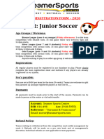 2020 Team Soccer Registration Form