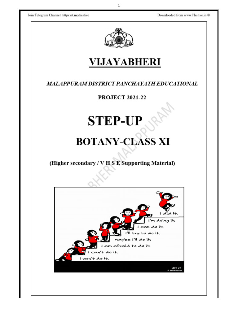 Hsslive Xi Vijayabheri 2022 Botany PDF