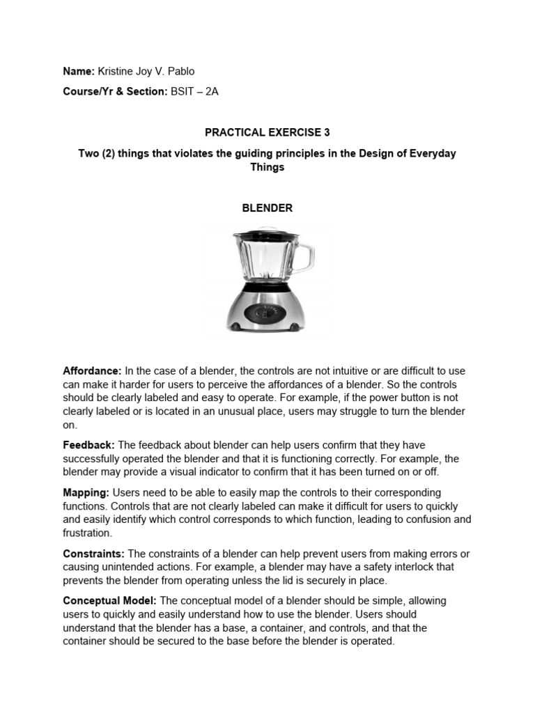 Hci Exercise 3 Pdf Blender Software Cognitive Science