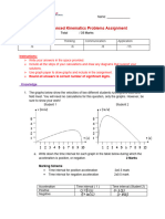 SPH3U 1-4I - Advanced Kinematics Problems Assignment Updated
