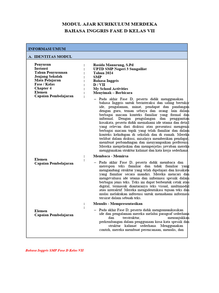 Make Schedule Modul