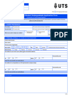 UTS International Students UG Application Form