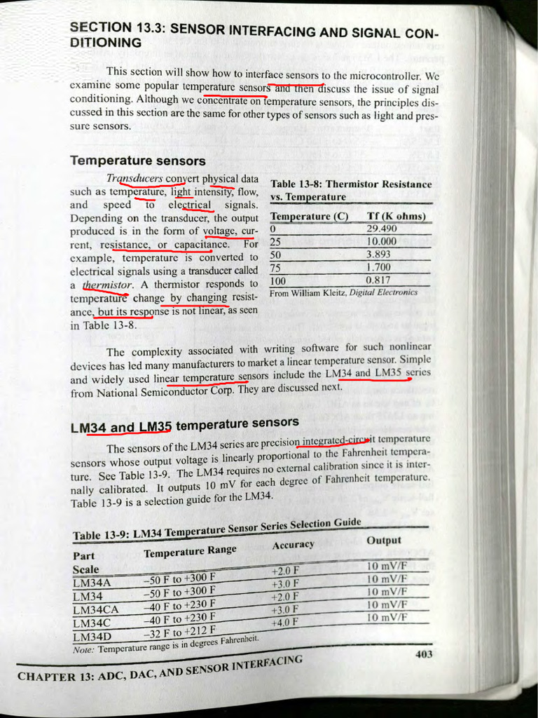 Temperature Sensor Interfacing Guide | PDF | Analog To Digital ...