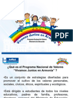 Qué Es El Programa Nacional de Valores Vivamos Juntos en Armonía